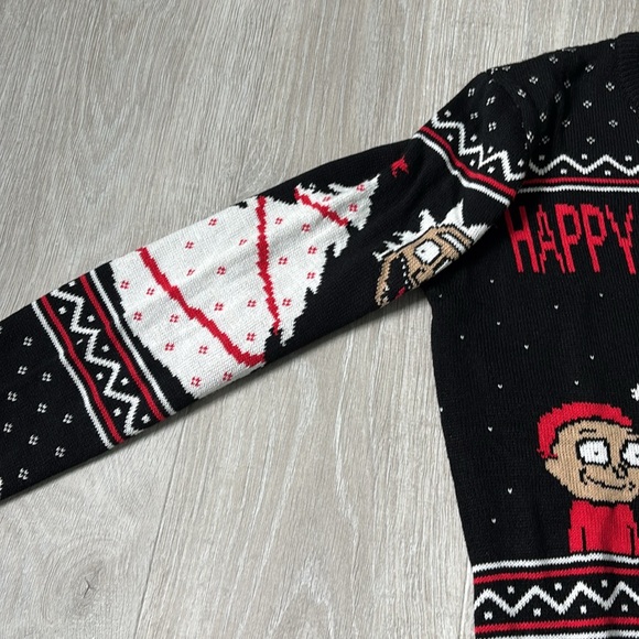 Rick and Morty Happy Human Holiday/Christmas Knit Ugly Sweater size L - Picture 3 of 7